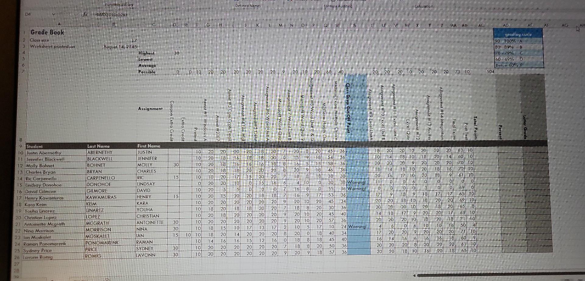 Solved Press The completed formula should look like this