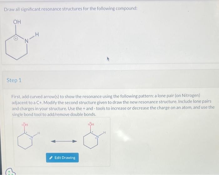 Solved Draw all significant resonance structures for the | Chegg.com