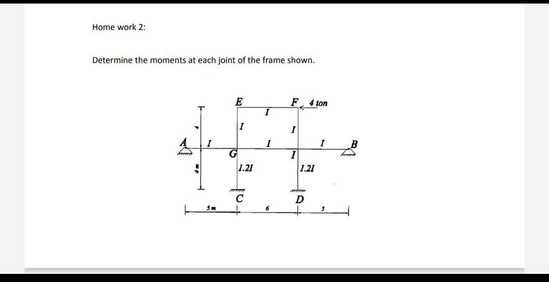 Solved Home work 2: Determine the moments at each joint of | Chegg.com