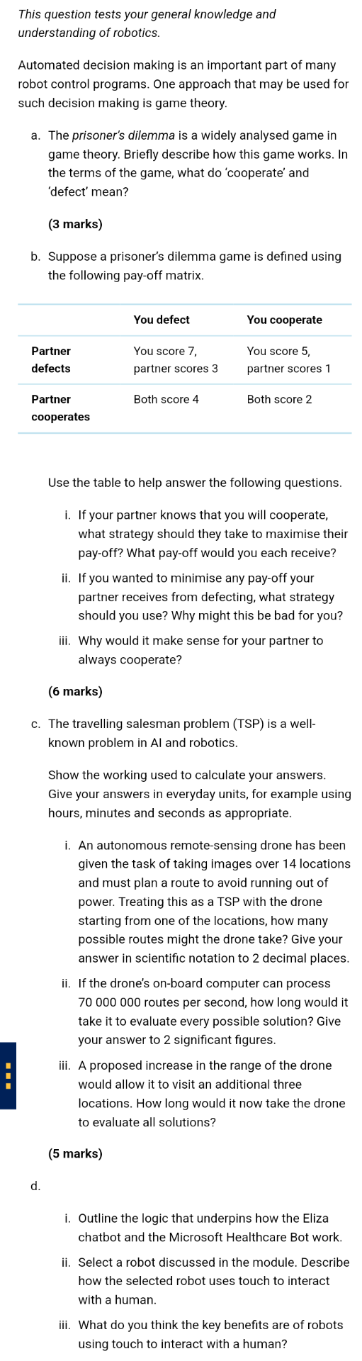 Solved This question tests your general knowledge and | Chegg.com