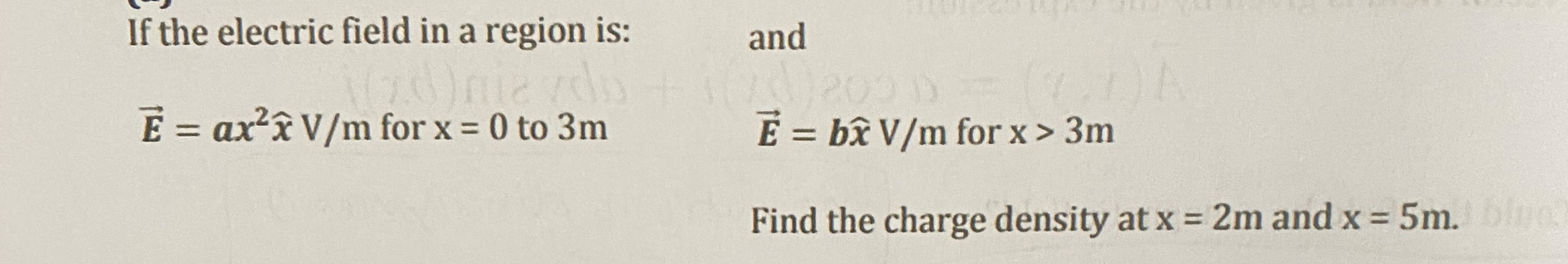 Solved If the electric field in a region is: | Chegg.com