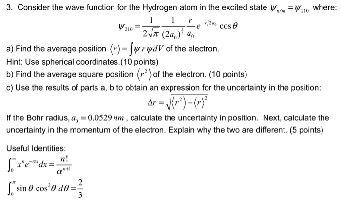 Solved 1 1 V 210 ,-/240 e 3. Consider the wave function for | Chegg.com