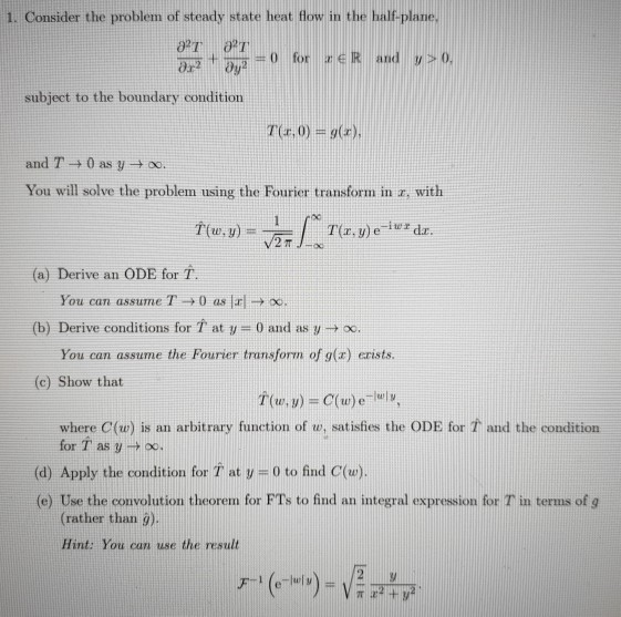 Solved 1. Consider the problem of steady state heat flow in | Chegg.com