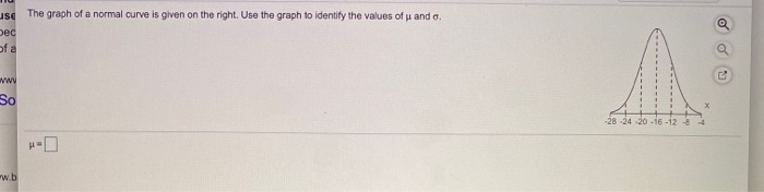 Solved use The graph of a normal curve is given on the | Chegg.com