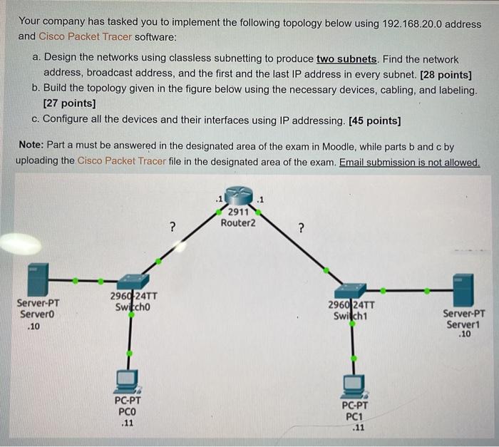 Solved Your company has tasked you to implement the | Chegg.com