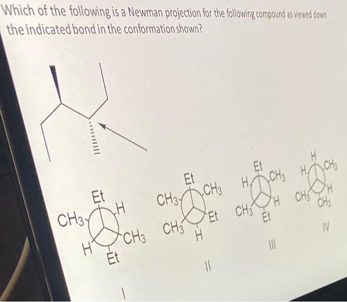 Solved Which of the following is a Newman projection for the | Chegg.com