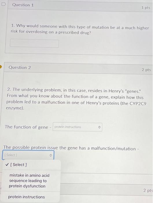 Solved 1. Why would someone with this type of mutation be at | Chegg.com