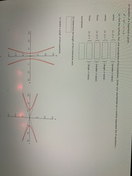 find the equation of the hyperbola with asymptotes 2y x 10 0