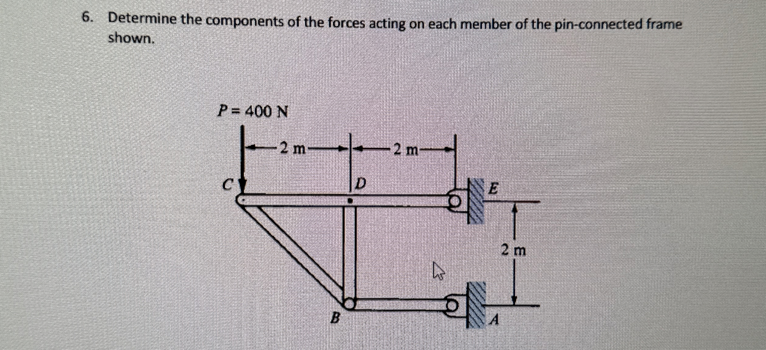 Solved Determine the components of the forces acting on each | Chegg.com