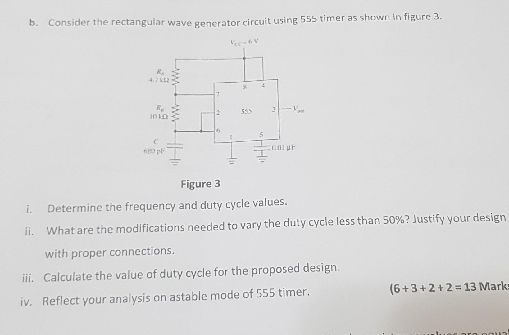 Solved b. Consider the rectangular wave generator circuit | Chegg.com