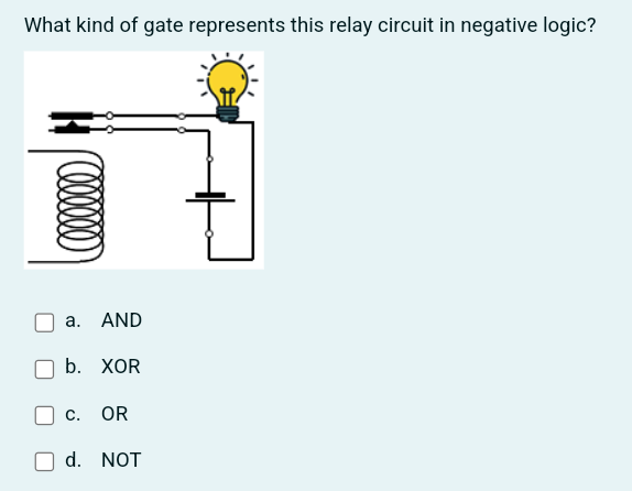 Solved What kind of gate represents this relay circuit in | Chegg.com