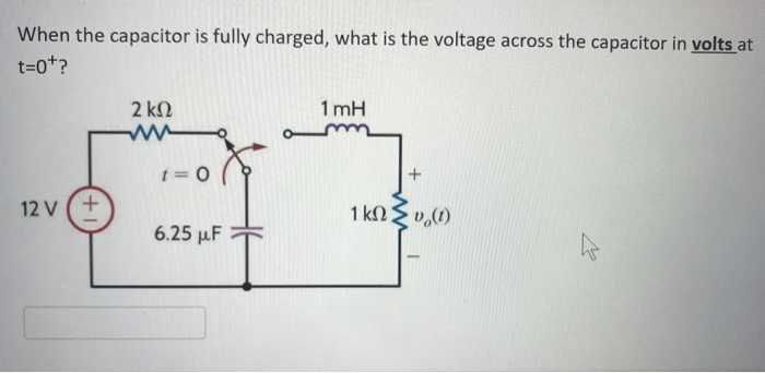 When charged a capacitor is the fully