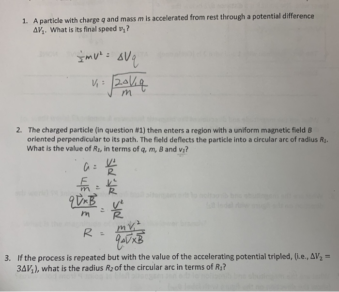 Solved (10%) Problem 3: A charge q is accelerated from rest