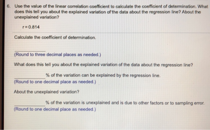 Solved Use the value of the linear correlation coefficient | Chegg.com