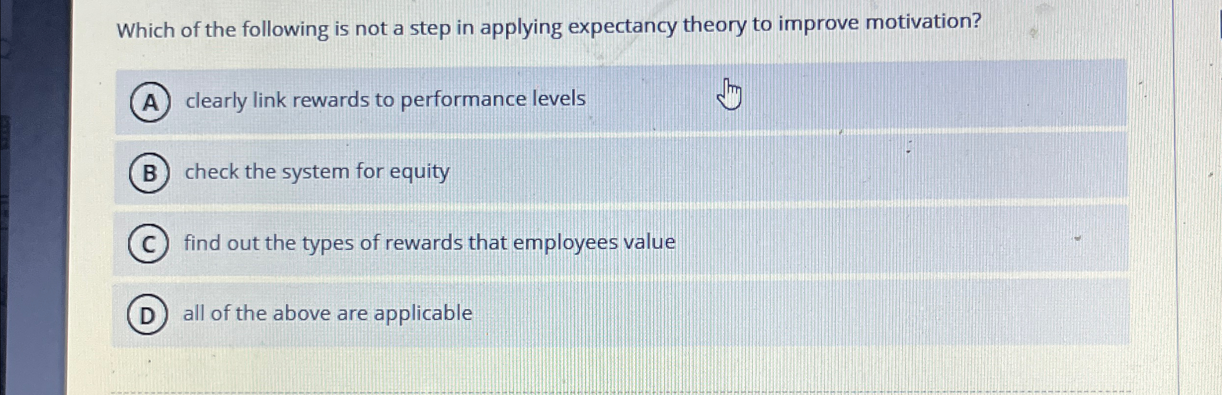 Solved Which of the following is not a step in applying | Chegg.com