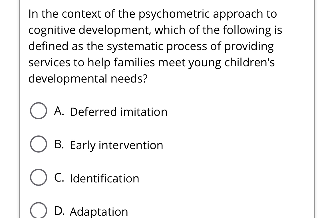 Solved In the context of the psychometric approach to Chegg