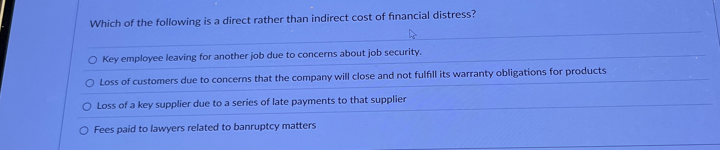 Solved Which of the following is a direct rather than | Chegg.com