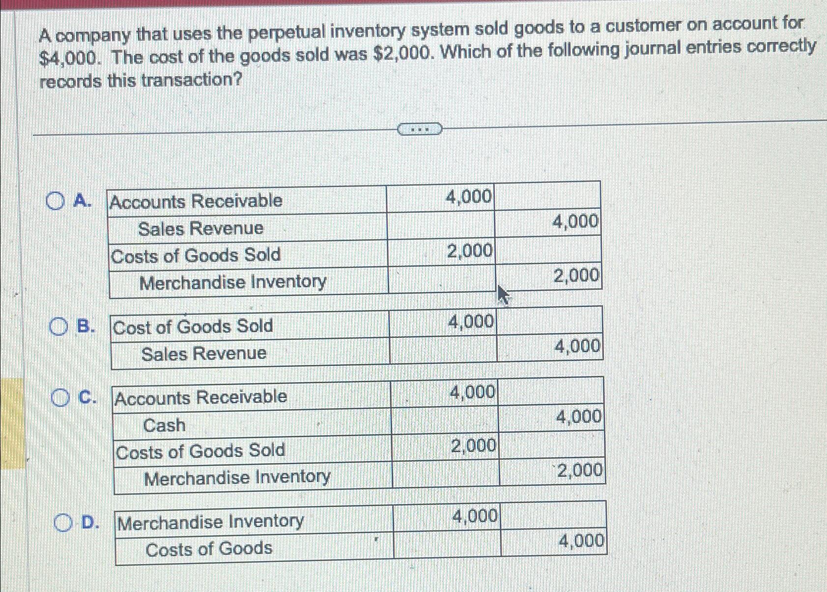 Solved A company that uses the perpetual inventory system | Chegg.com