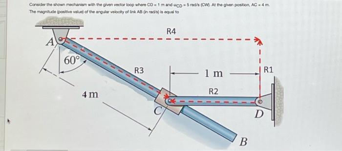 Download Consider The Shown Mechanism With The Given Vector ...