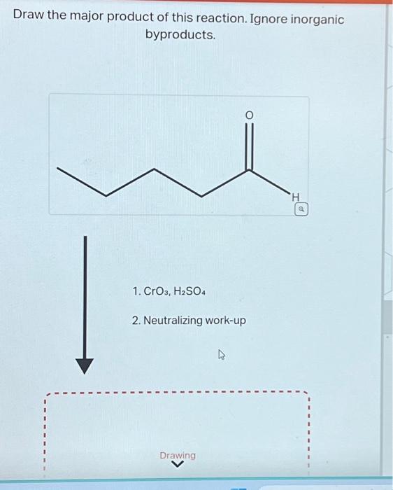 Solved Draw the major product of this reaction. Ignore | Chegg.com