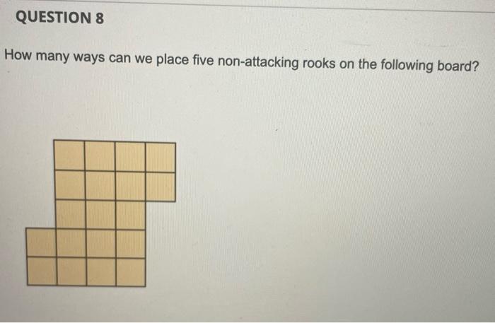 Solved QUESTION 6 How many ways can we place three | Chegg.com