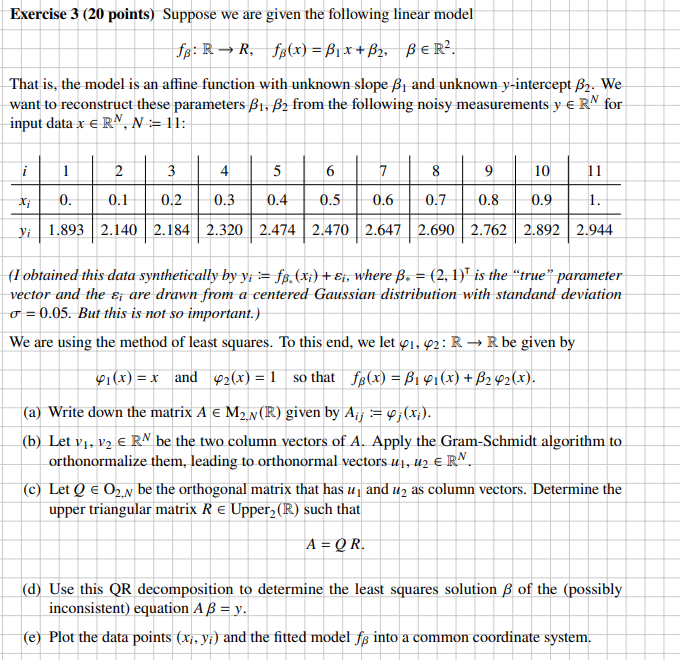 Solved Exercise 3 (20 ﻿points) ﻿Suppose we ﻿are given the | Chegg.com
