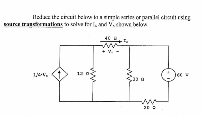 Solved Reduce the circuit below to a simple series or | Chegg.com