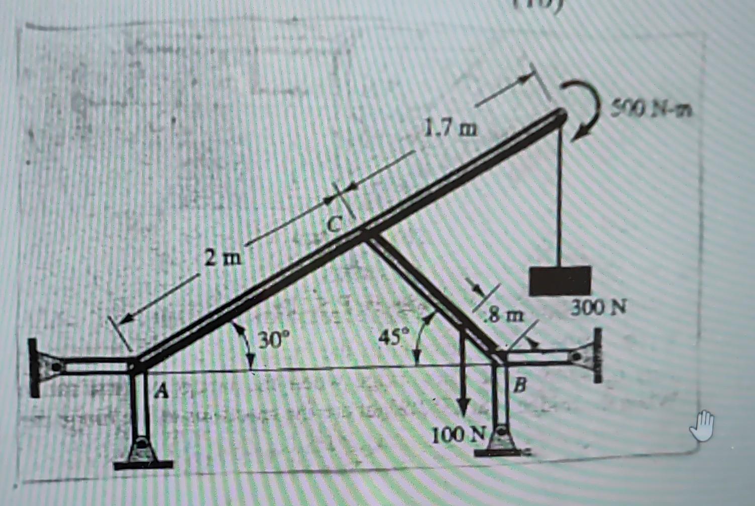 Solved (b) Light Rods BC And AC Are' Pinned Together At C | Chegg.com