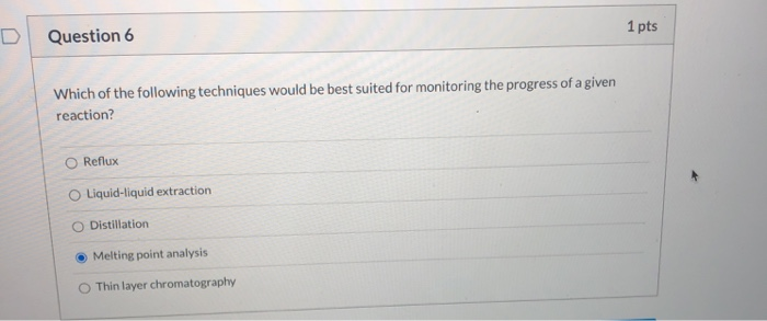 Solved 1 pts Question 6 Which of the following techniques | Chegg.com