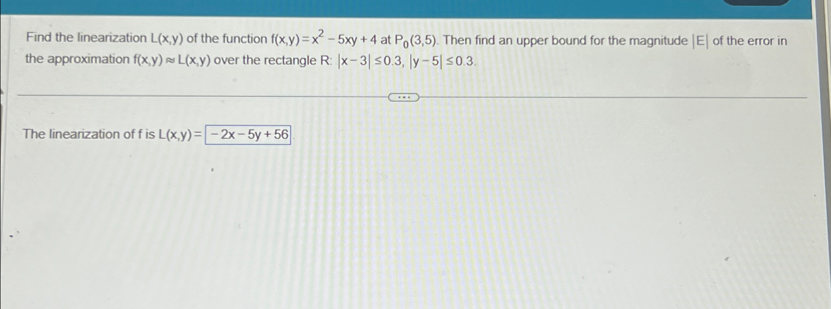 Solved Find The Linearization L X Y ﻿of The Function