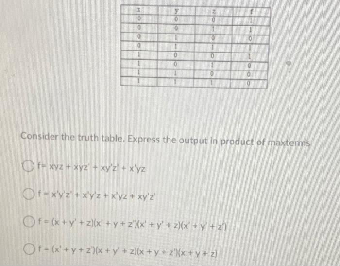 Solved M 0 0 0 0 0 0 1 0 1 0 1 0 0 0 0 Consider the truth | Chegg.com