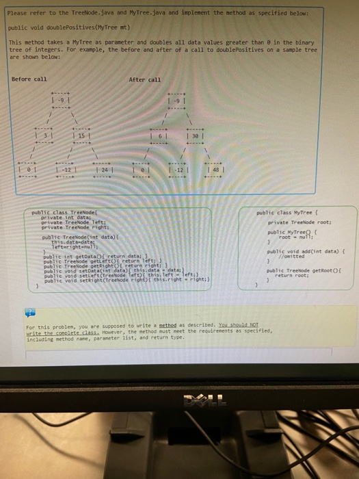 Solved Please refer to the TreeNode.java and MyTree.java and | Chegg.com