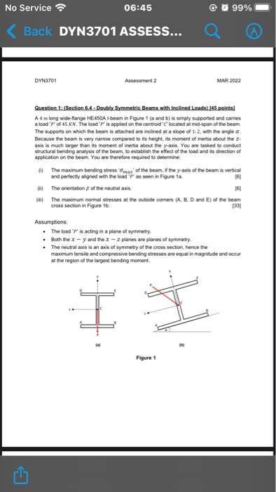 Solved A 4 𝑚 long wide-flange HE450A I-beam in Figure 1 (a | Chegg.com