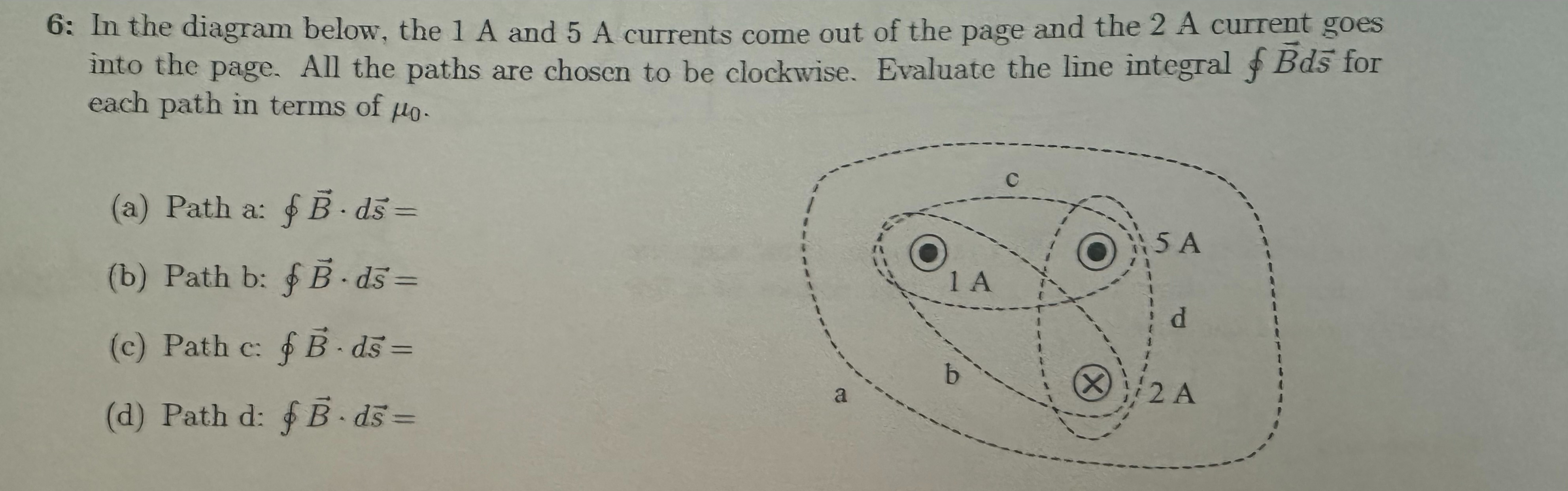 Solved 6: In ﻿the diagram below, the 1 ﻿A and 5 ﻿A currents | Chegg.com