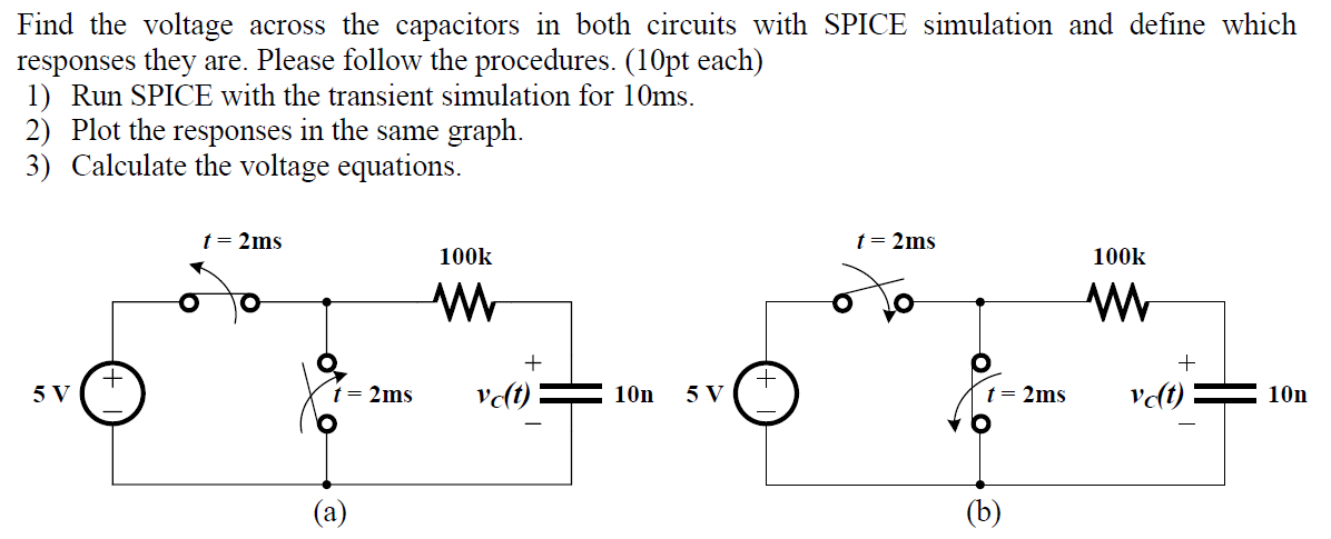 Solved Find the voltage across the capacitors in both | Chegg.com