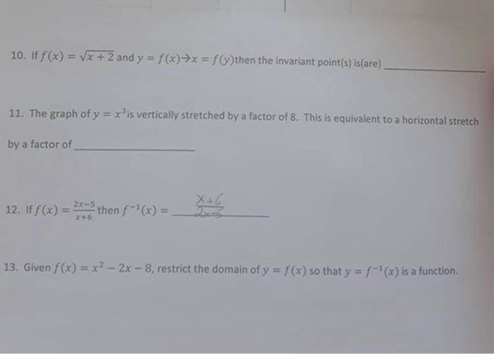 Solved 10 If F X Vx 2 And Y F X X F Y Then The Invariant Chegg Com