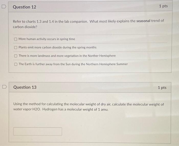 Solved Refer to charts 1.3 and 1.4 in the lab companion.