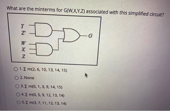 Solved Use K Map To Choose The Correct Minimum Product Of Chegg Com