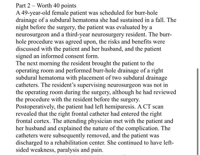 Solved Part 2 Worth 40 Points A 49 Year Old Female Patient Chegg Com   Image