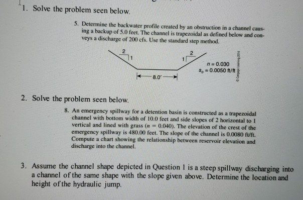Solved 1. Solve the problem seen below. 5. Determine the | Chegg.com