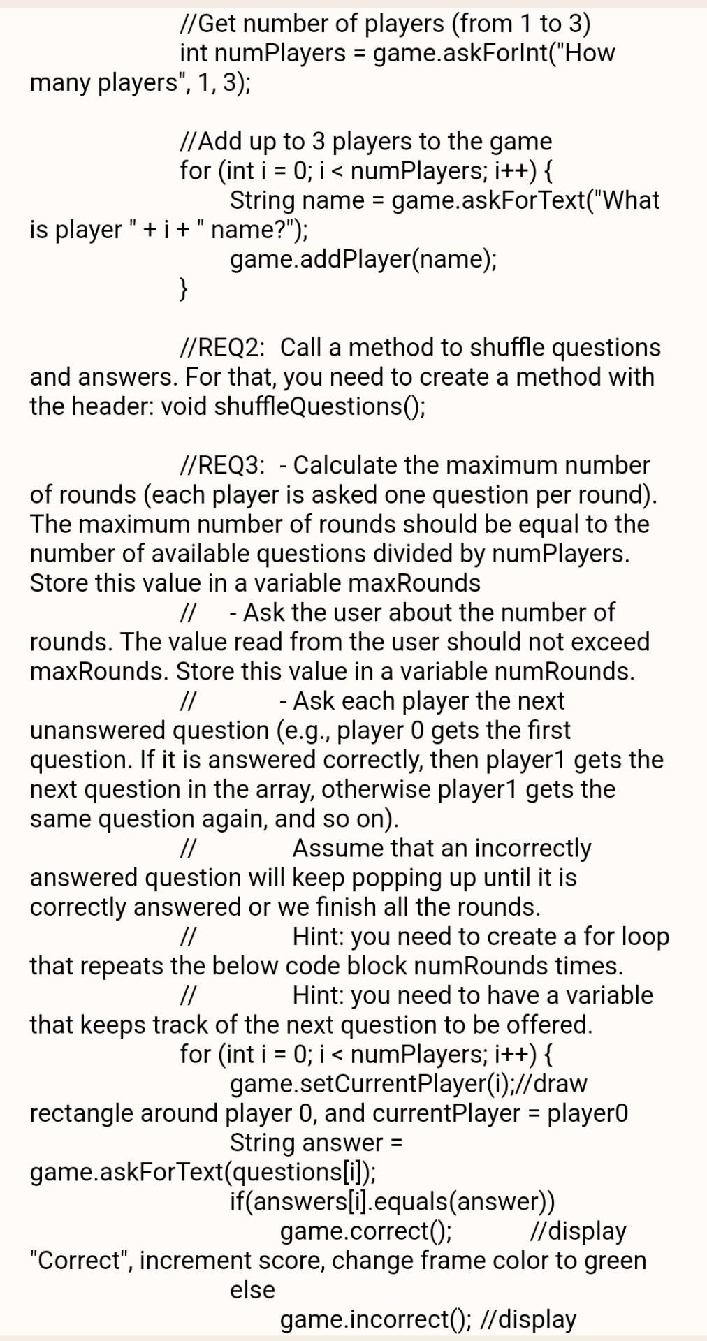 Solved /* This file includes: * 1. Solution to P3 * 2. | Chegg.com