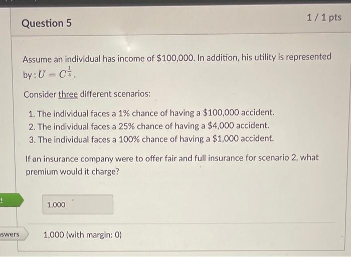 Solved Assume an individual has income of $100,000. In | Chegg.com