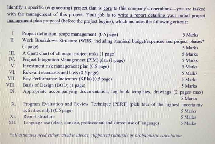If You Were A Project Manager Identify A Specific Chegg