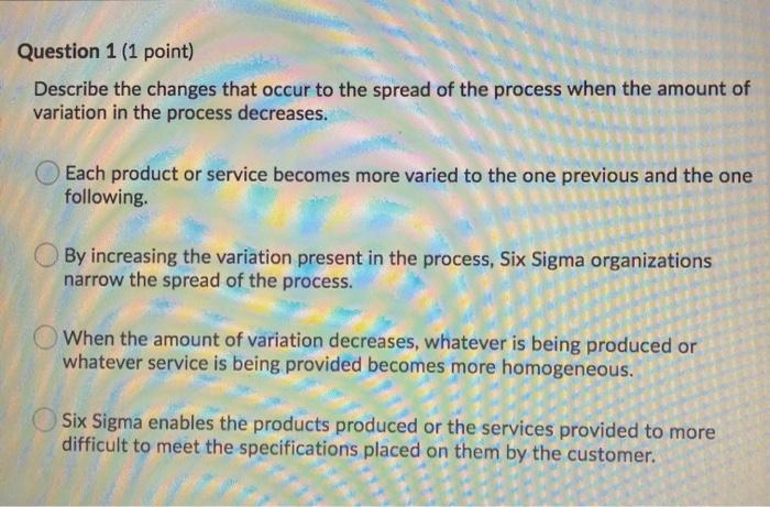 Solved Question 1 (1 point) Describe the changes that occur | Chegg.com