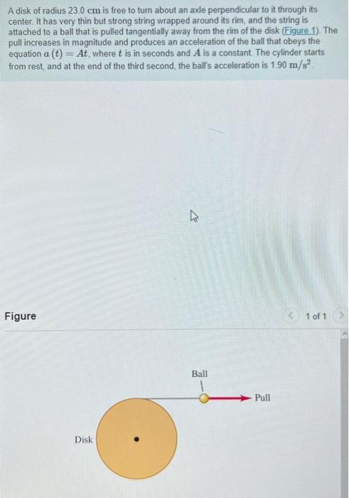 Solved A disk of radius 23.0 cm is free to turn about an | Chegg.com