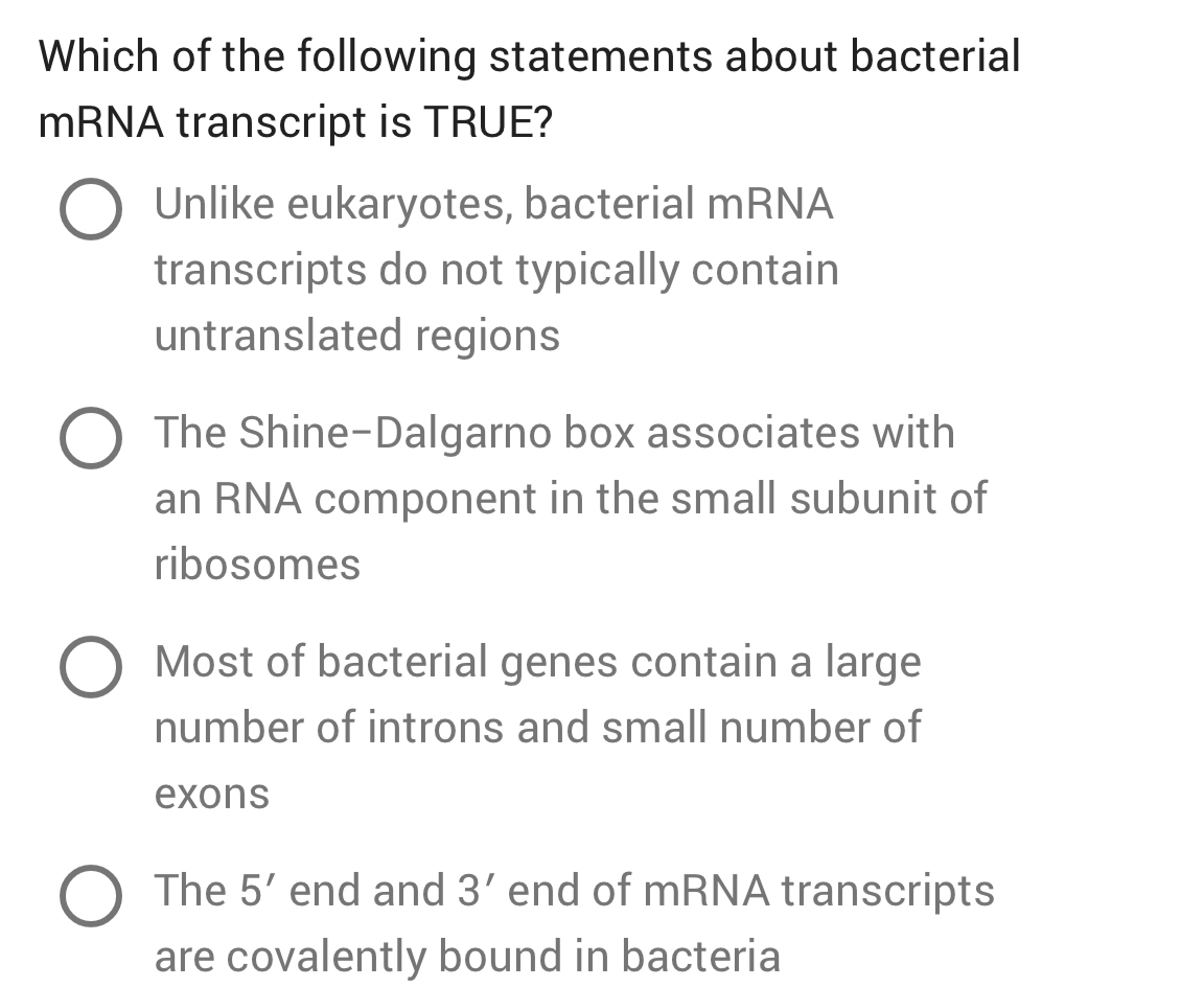 Solved Which of the following statements about bacterial | Chegg.com