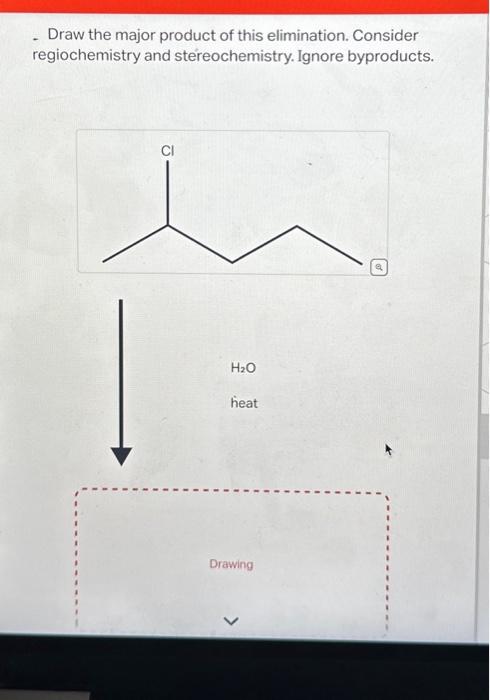 Solved Draw the major product of the substitution reaction | Chegg.com