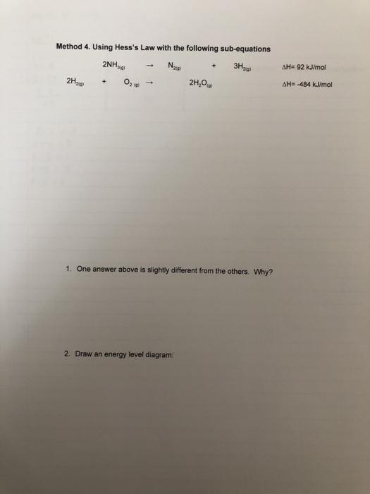 Solved Name Enthalpy Assignment Consider The Following | Chegg.com