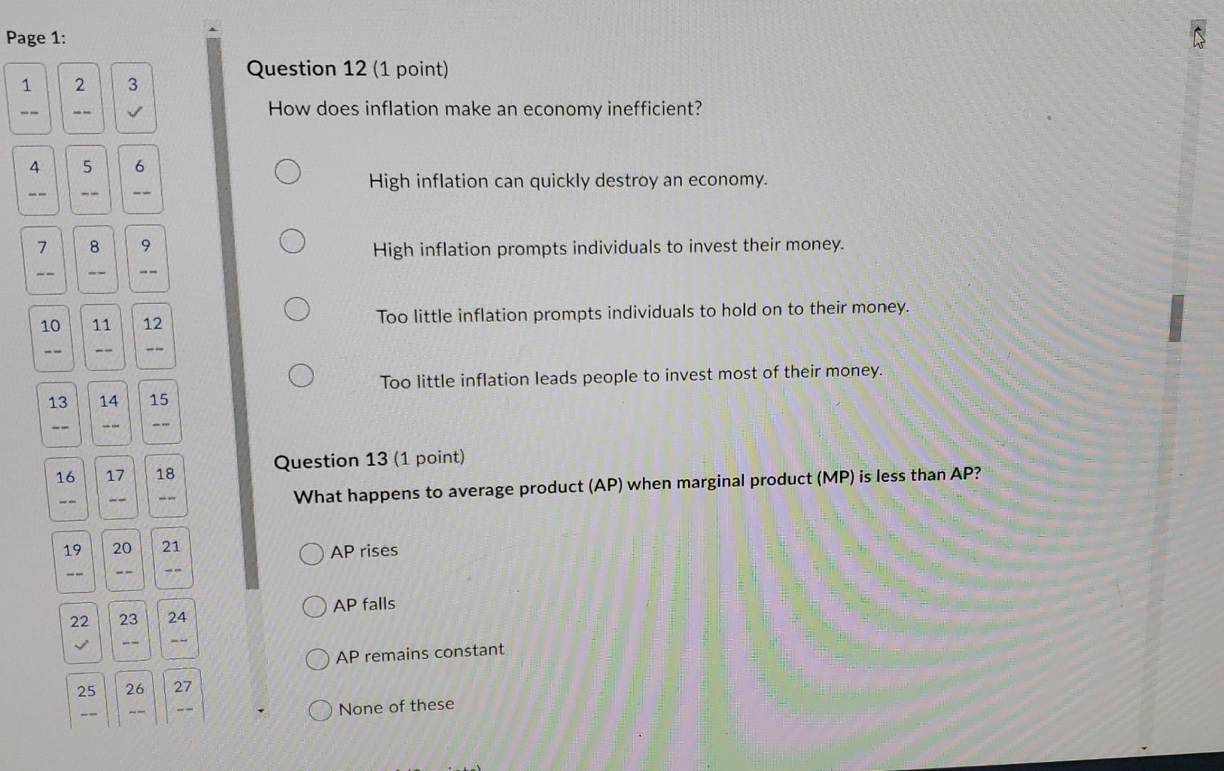Solved Page 1: Question 12 (1 point) 1 2 3 .- How does | Chegg.com