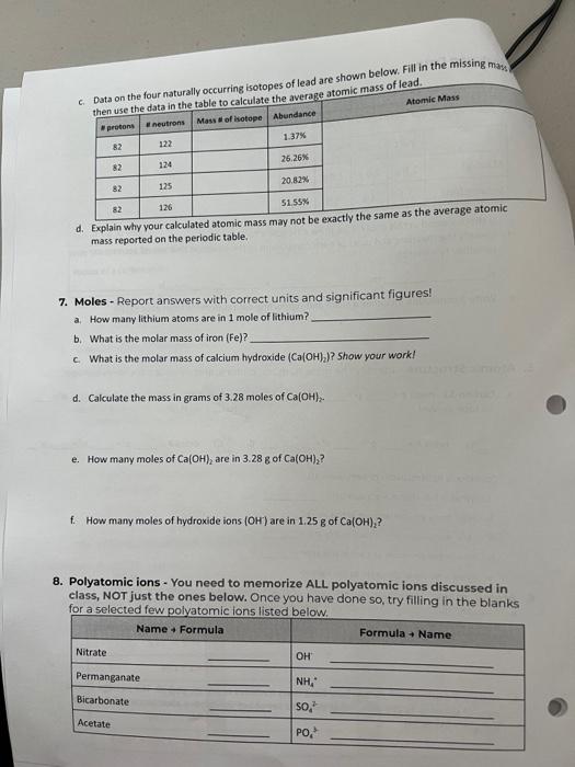 explain how the atomic mass of an element is calculated